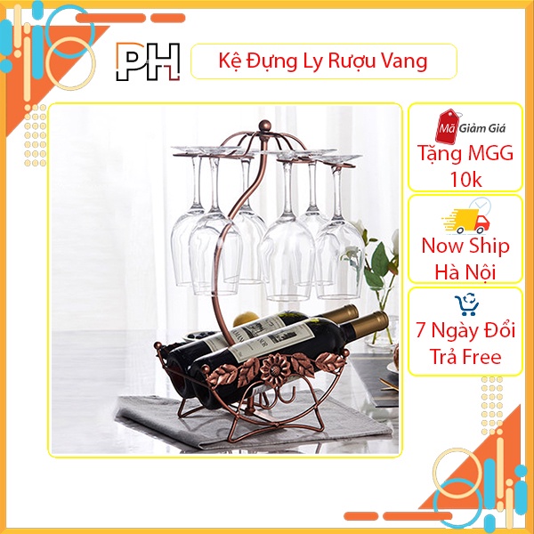 Giá, kệ để rượu và treo ly vang