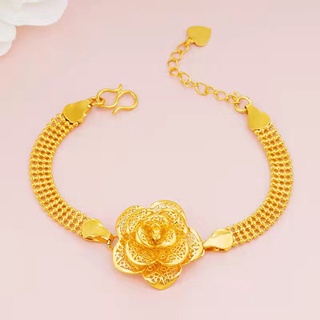 Xinxin Tb Vòng Tay Mạ Vàng 24k Họa Tiết Hoa Rỗng Phong Cách Việt Nam Cổ Điển Cho Cặp Đôi Vòng tay / Cái xuyến / Vòng tay phụ nữ