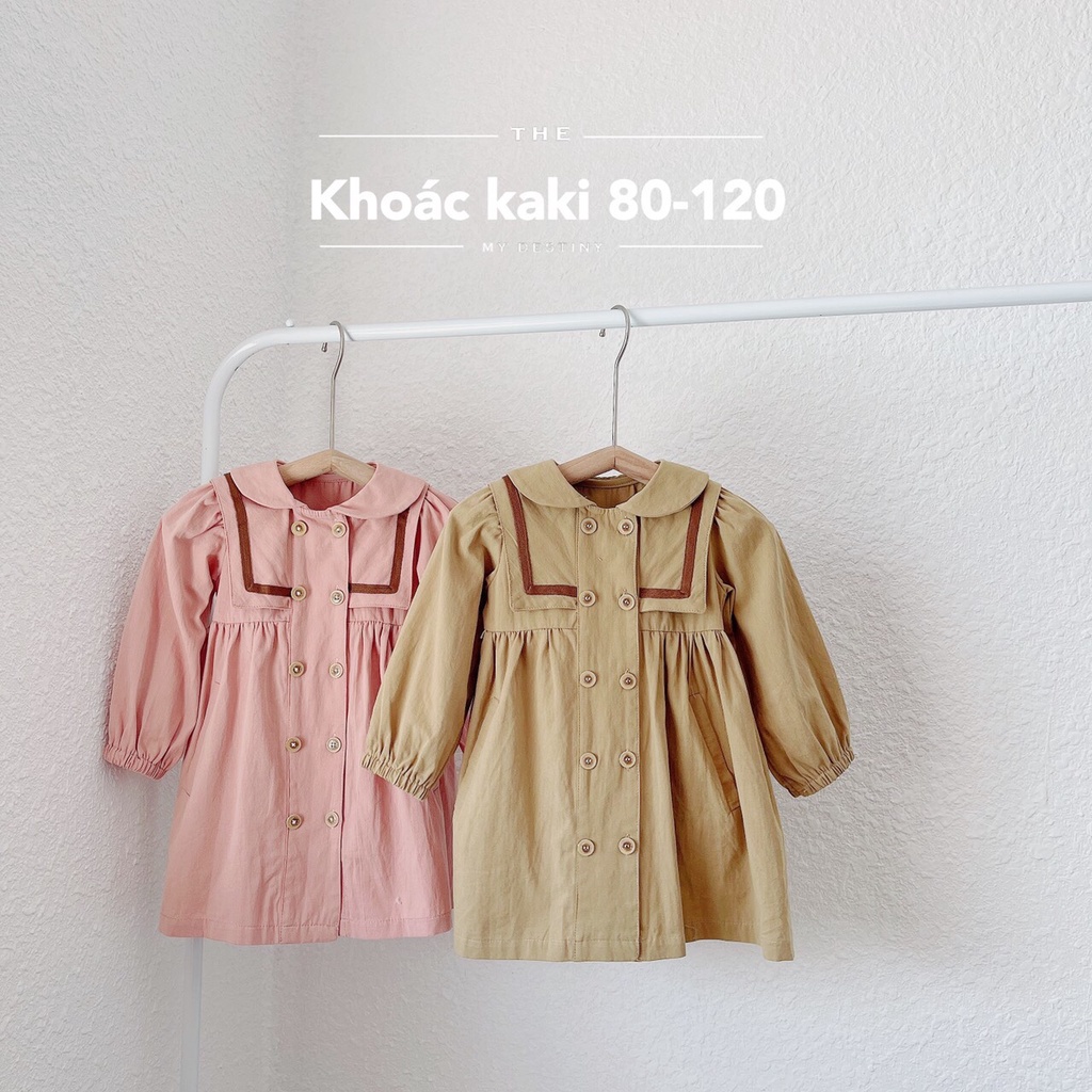 Áo khoác kaki dáng váy cho bé gái 1-5 tuổi ( mã 060503)