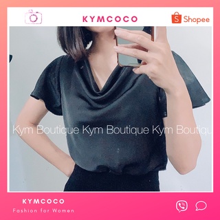 Áo lụa cổ đổ nữ công sở đi làm cao cấp KYMCOCO 02 siêu mát nhẹ
