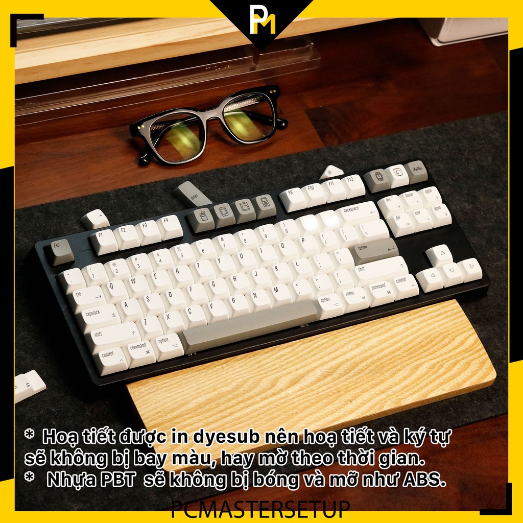 Keycap pbt Mac Retro nút cho bàn phím cơ fullbox của Pcmaster