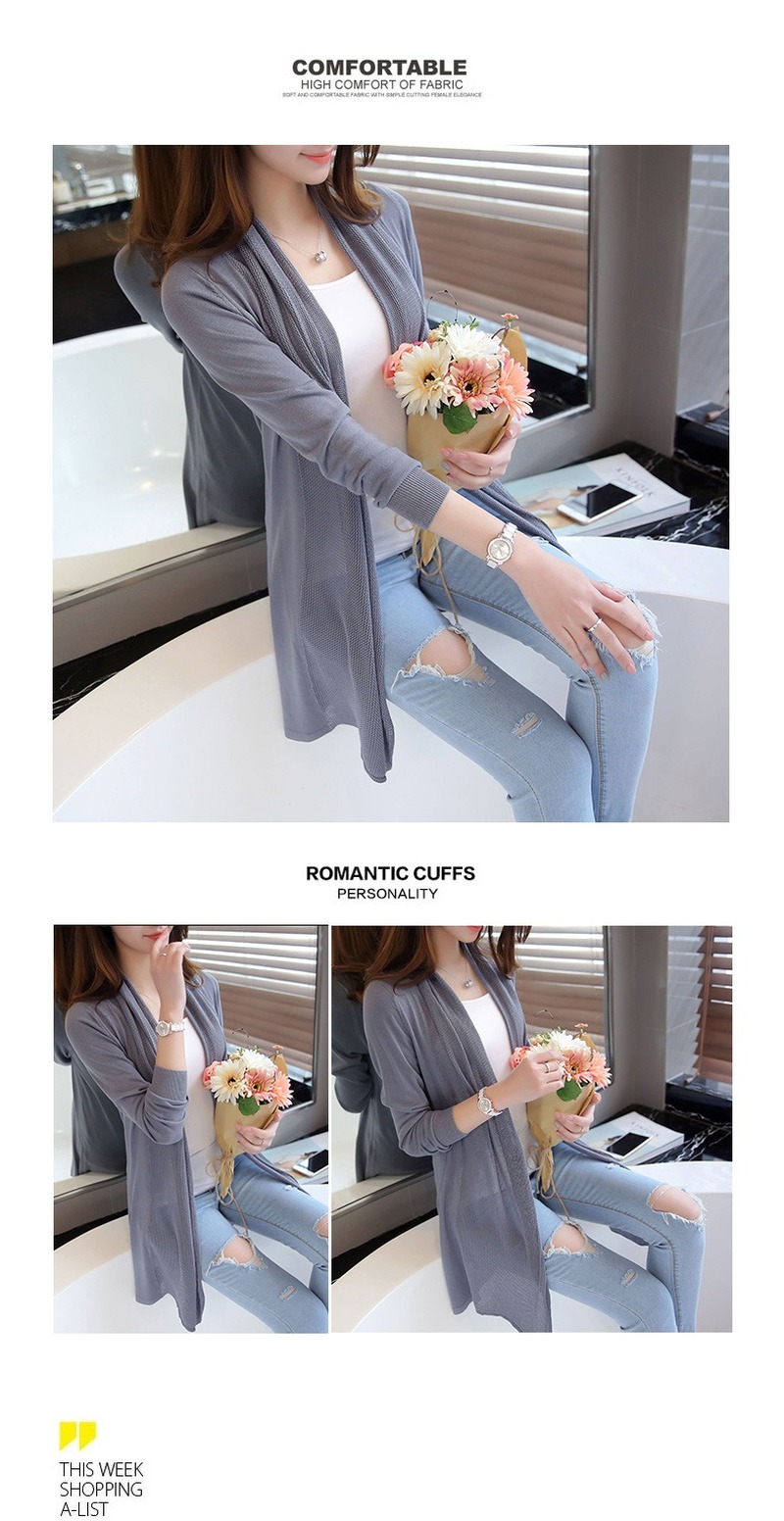 Áo khoác cardigan tay dài phong cách Hàn Quốc thanh lịch dành cho nữ | BigBuy360 - bigbuy360.vn