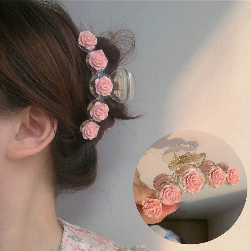 Kẹp Tóc Hình Hoa Hồng Đơn Giản Dễ Thương Dành Cho Nữ