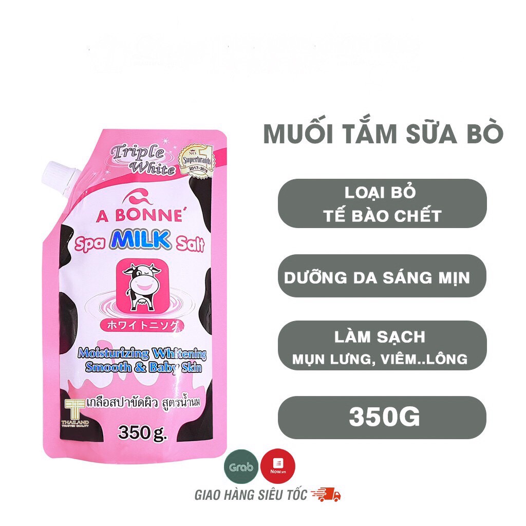 Muối Tắm Sữa Bò Tẩy Tế Bào Chết A Bonne Spa Milk Salt Thái Lan 350gr