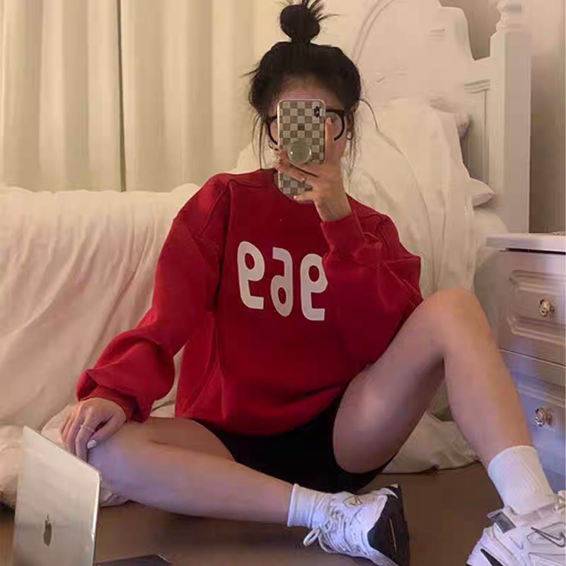 Áo Sweater Nỉ 1969 Unisex Dáng Rộng Dài Tay 3 Màu