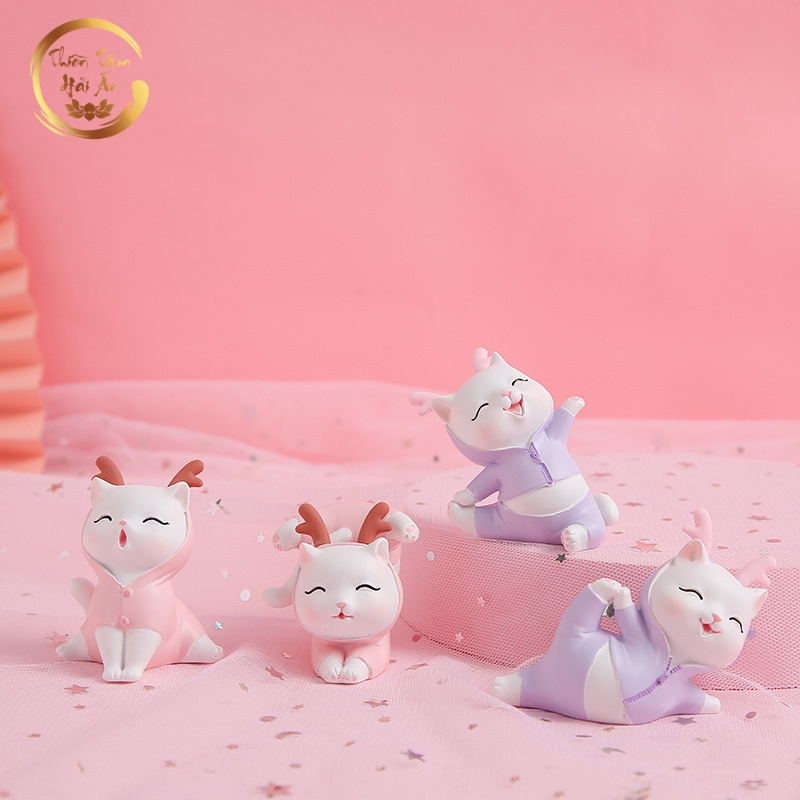 SỈ SLL INBOX - Chú mèo tập Yoga đáng yêu trang trí ô tô, bàn làm việc, nhà cửa 💕FREESHIP 50k💕 - Thiền Tâm Hải Ấn
