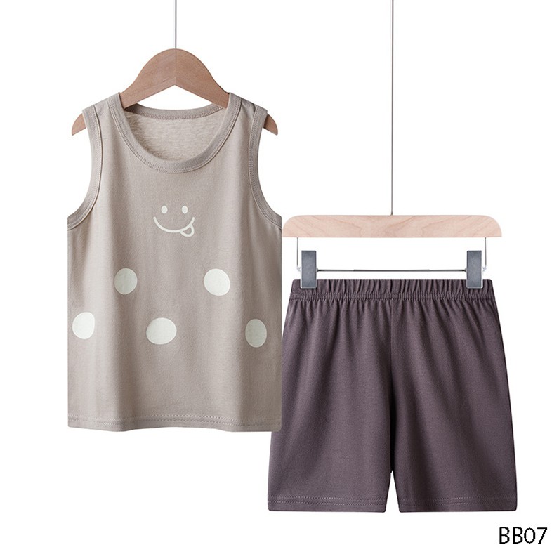 Bộ thun Cho Bé Thiết Kế đơn giản, Bộ Thun Mặc Nhà cho Bé 5 Màu Cute Siêu xinh OkHa