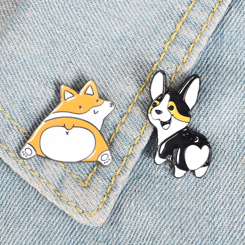 Ghim cài áo hình chú chóCorgi dễ thương độc đáo
