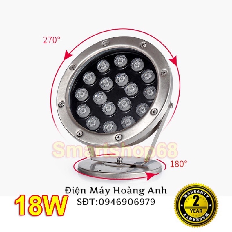 [ Bảo hành 2 năm ] Đèn Led âm nước Chip Sanan ĐỔI MÀU 6W,12W,18W-LỖI 1 ĐỔI 1