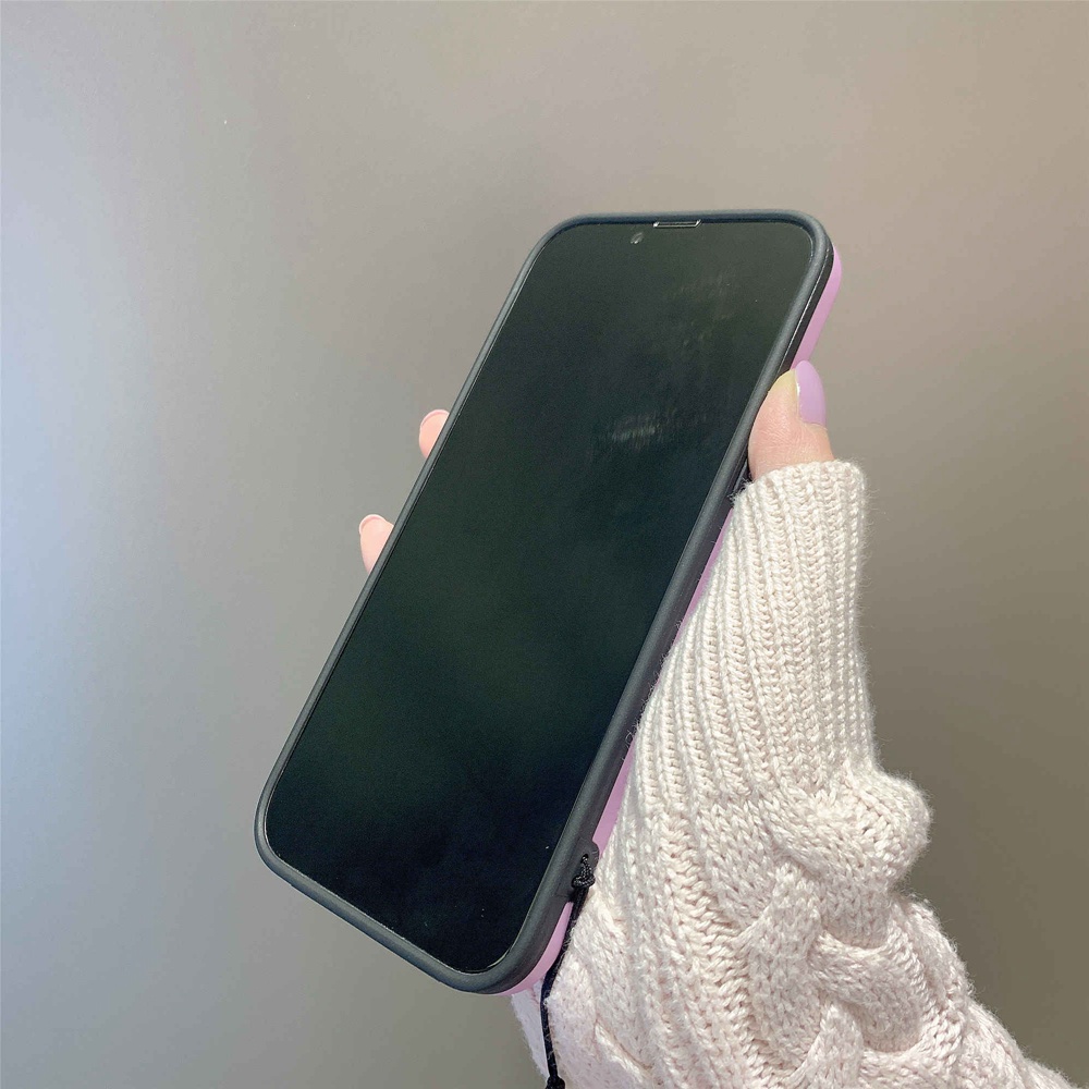 Ốp Điện Thoại tpu Mềm Màu Tím Cho iphone x xsmax 11 proamx 12 proamx 13proamx 7plus