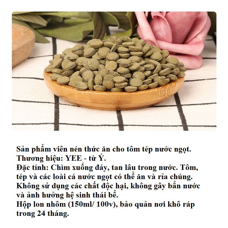 Thức ăn viên dành cho tôm, tép cảnh nước ngọt