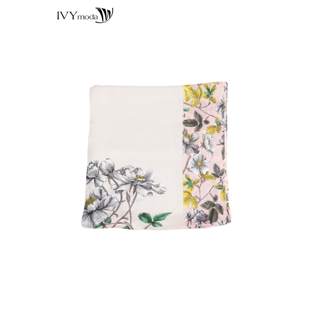 Khăn lụa dáng dài họa tiết hoa IVY moda MS 50A1007