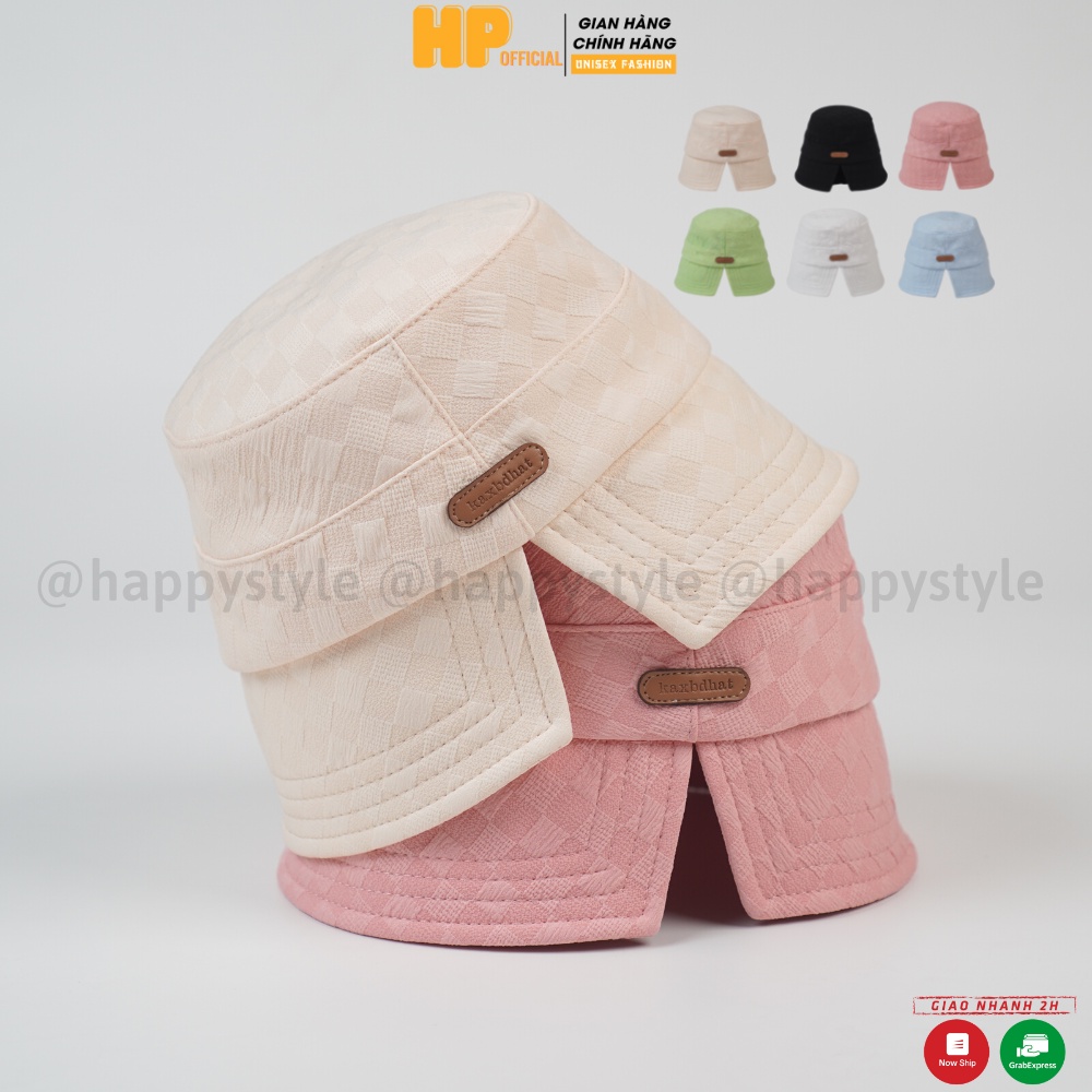 Mũ BUCKET vành cụp ❤️ Nón tai bèo xẻ thêu tem Kaxbdhat chất nhung xốp Quảng Châu form unisex nam nữ N99 - Happy Style