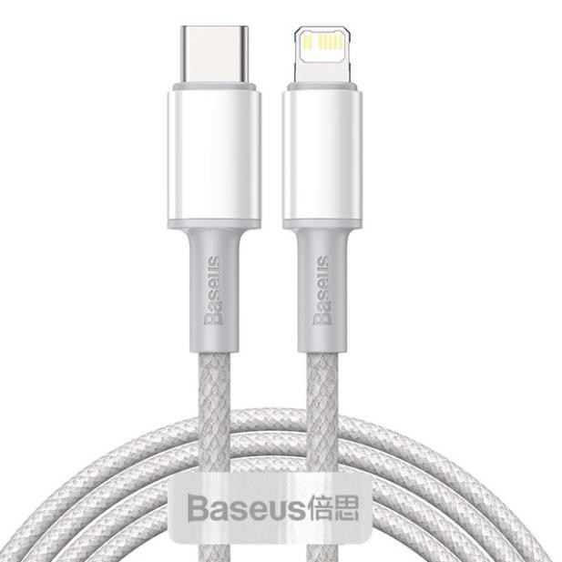 Cáp sạc nhanh BASEUS chuyển đổi từ cổng USB C sang cổng Lightning 20W cho điện thoại iphone 12