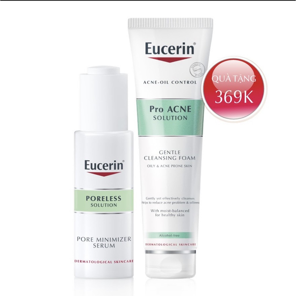 [Mua1Tặng1]Eucerin Tinh Chất Thu Nhỏ Lỗ Chân Lông Poreless Solution Pore Minimizer Serum Tặng Euceri