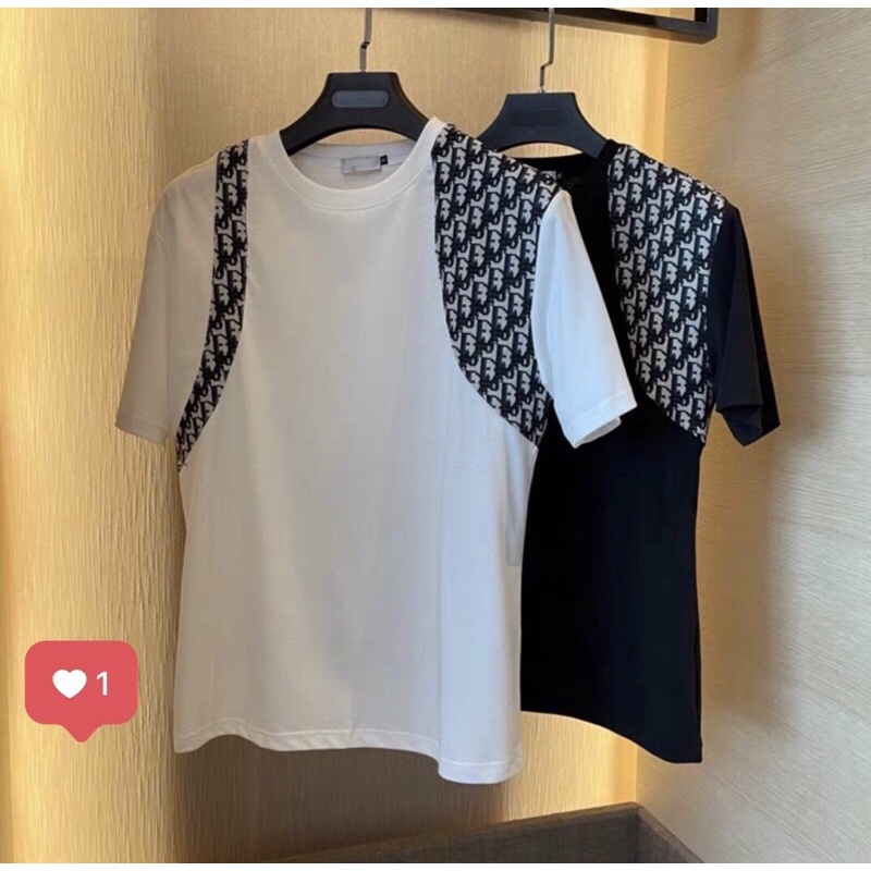 Áo thun nam nữ, áo phông tay lỡ unisex phối vai di.or chất cotton mềm mịn