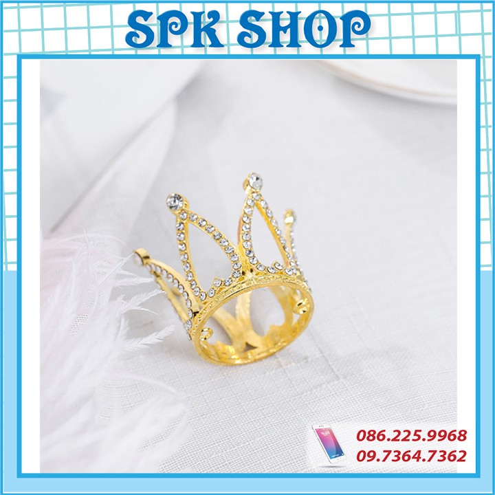 [FREESHIP❤️] Vương miện đính đá size nhỏ trang trí bánh sinh nhật- Trang trí bánh sinh nhât bánh kem - SPK Shop