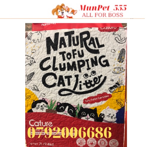 Cát đậu nành Cature nhập khẩu loại 6l túi 2,4kg hàng chính hãng