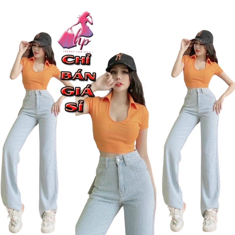 áo croptop nữ ôm body kiểu cổ bẻ tay ngắn khoét ngưc mẫu mới thời trang 2021 #36LA03