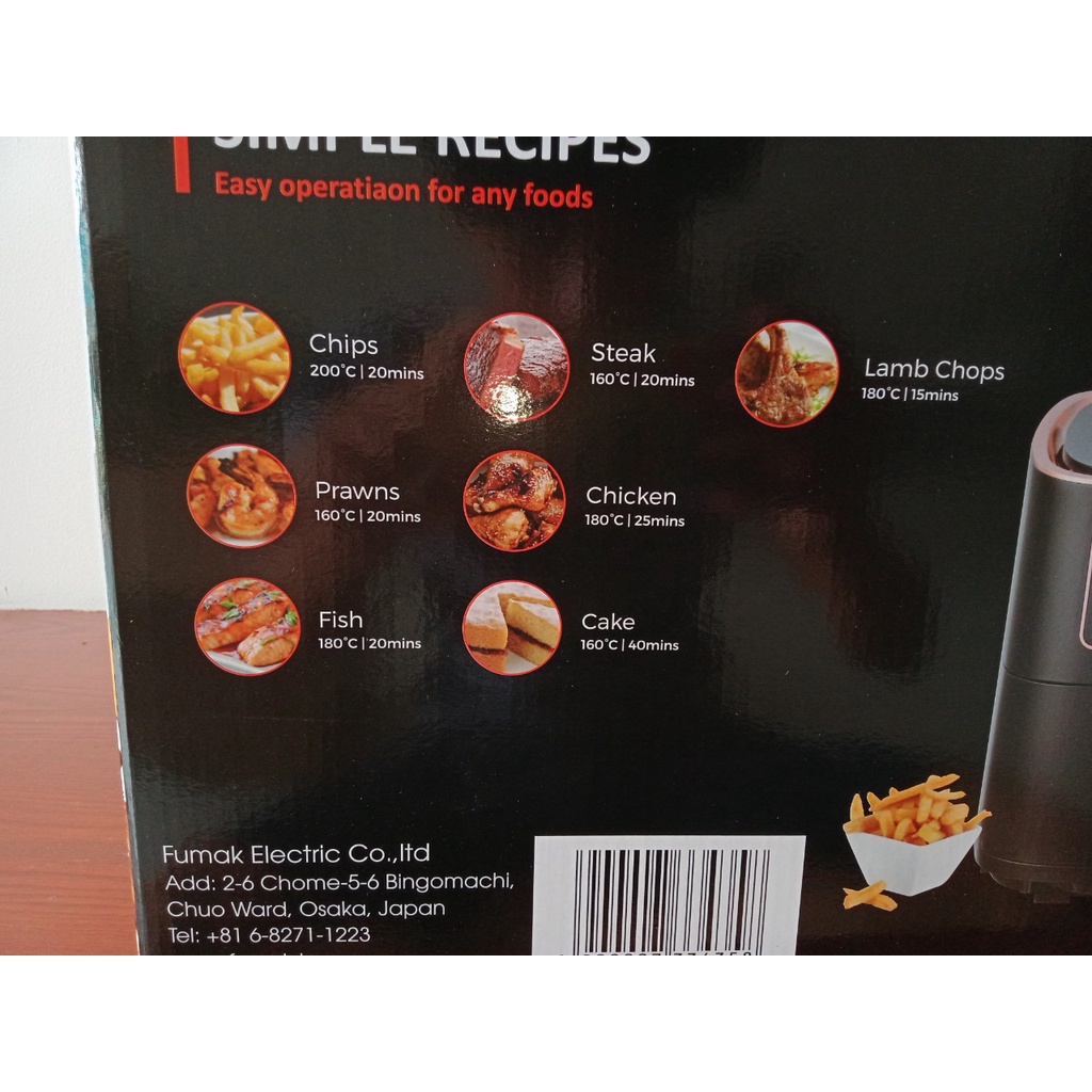 Nồi chiên không dầu,nồi chiên điện tử Fumak FM- 1875 Nhật Bản, Dung Tích Lớn 7.5L, [ Bảo hành 18 tháng]
