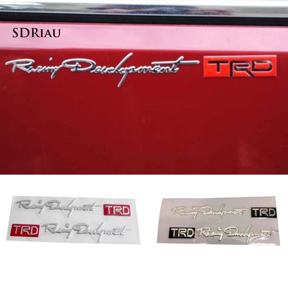 2 Miếng dán xe ô tô 3D trang trí thiết kế TRD Racing Department