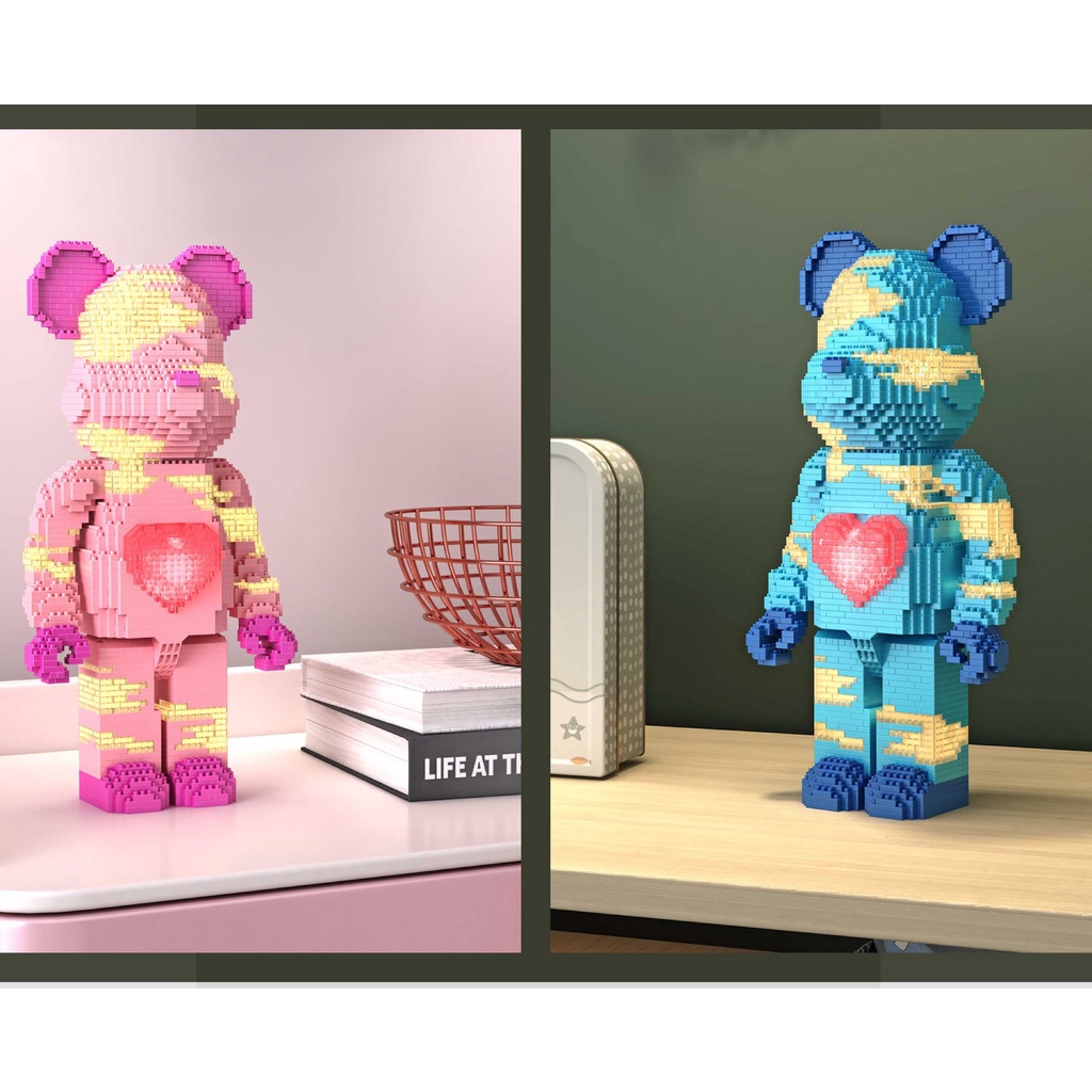 Le go Gấu Bearbrick LV 32 cm xếp hình lắp ráp mô hình bear brick cỡ lớn Hàng Đẹp