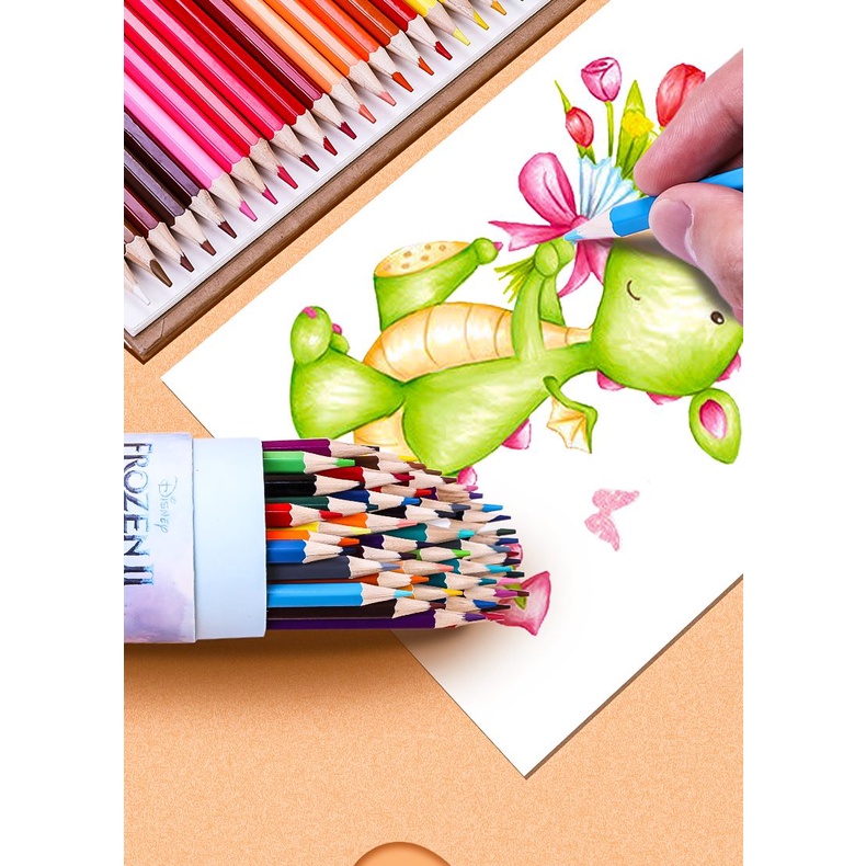 Set 12 / 24 / 36 / 48 Bút Chì Màu Họa Tiết Disney Nhiều Màu Sắc Cho Học Sinh Tiểu Học