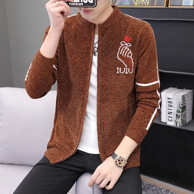 Áo khoác cardigan dệt kim dáng ôm in họa tiết phong cách Hàn Quốc thời trang thu đông cho nam M-3Xl 10 kiểu lựa chọn