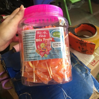 Kẹo dẻo cam, dưa hấu, gấu (50 que một lọ)