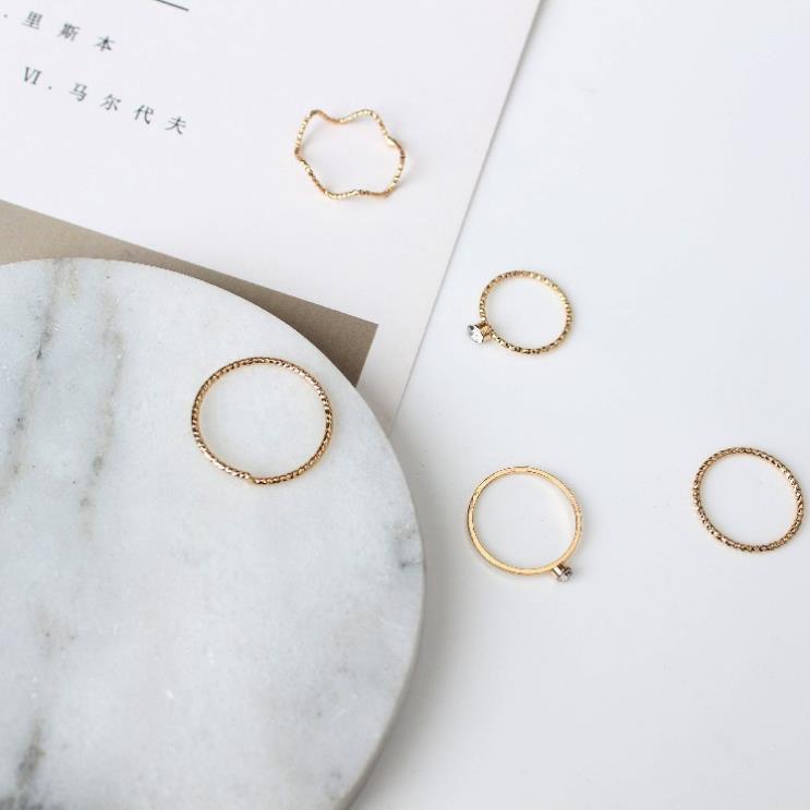 Bộ 5 Nhẫn nam nữ đẹp thời trang đẹp phong cách i62