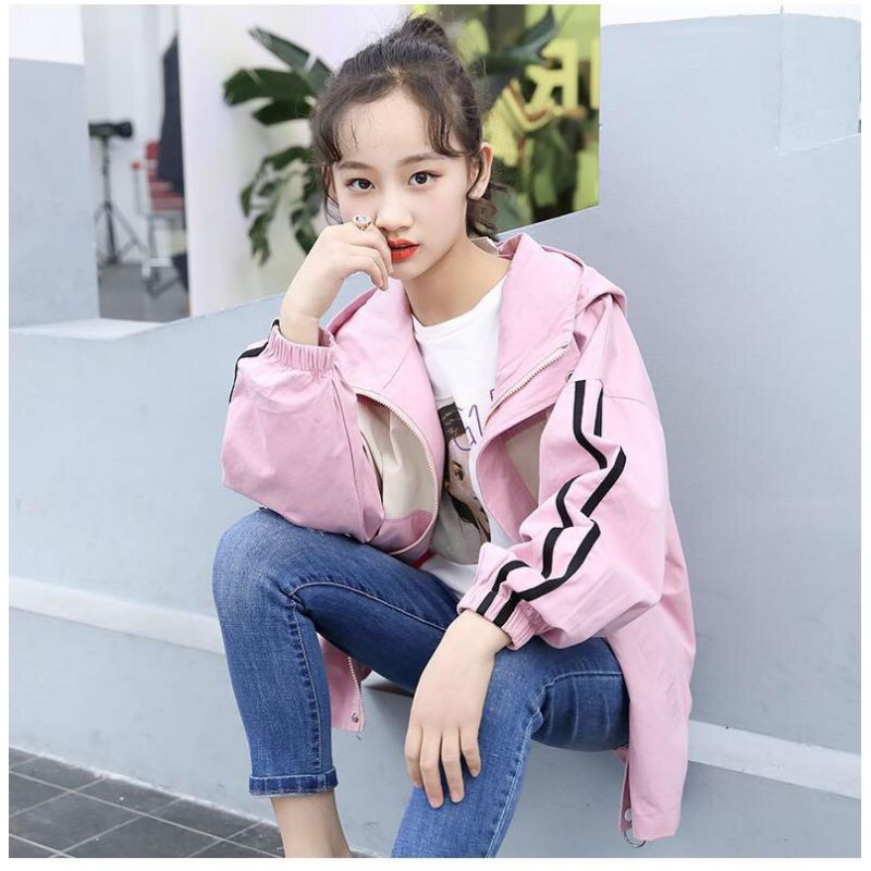 Áo khoác cho bé, áo khoác dù 2 lớp chống nắng, mưa, giữ ấm phối màu cực xinh cho bé gái từ 13kg -40kg, M009