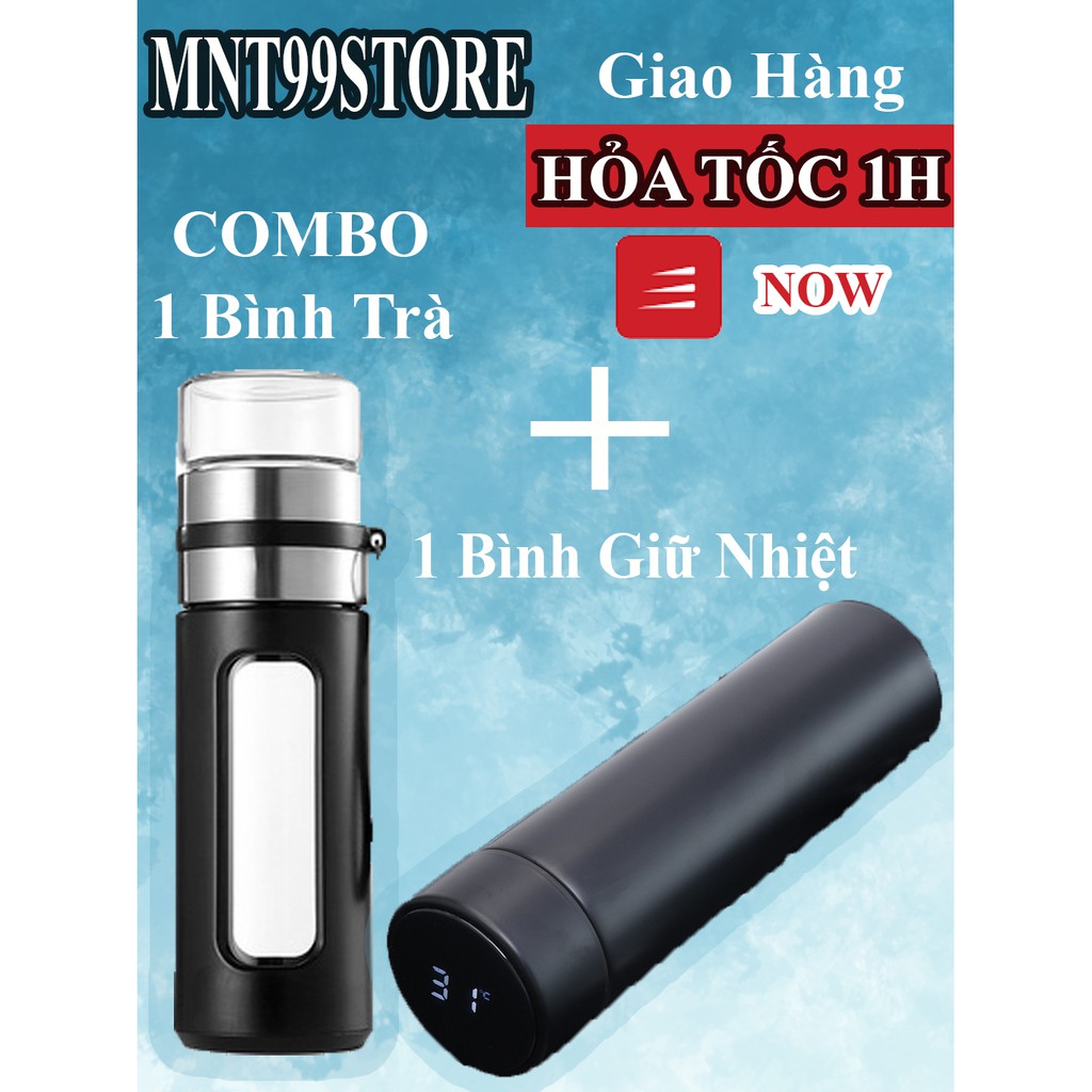 [Combo Loại 1] Bình trà đa năng và bình giữ nhiệt inox cảm ứng nhiệt độ dung tích lớn có lọc trà tiện lợi