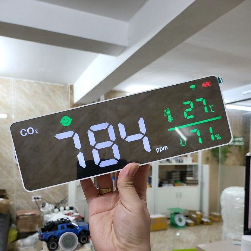 Thiết Bị Giám Sát Chất Lượng Không Khí Wifi Tuya Treo Tường Air Quality Monitor