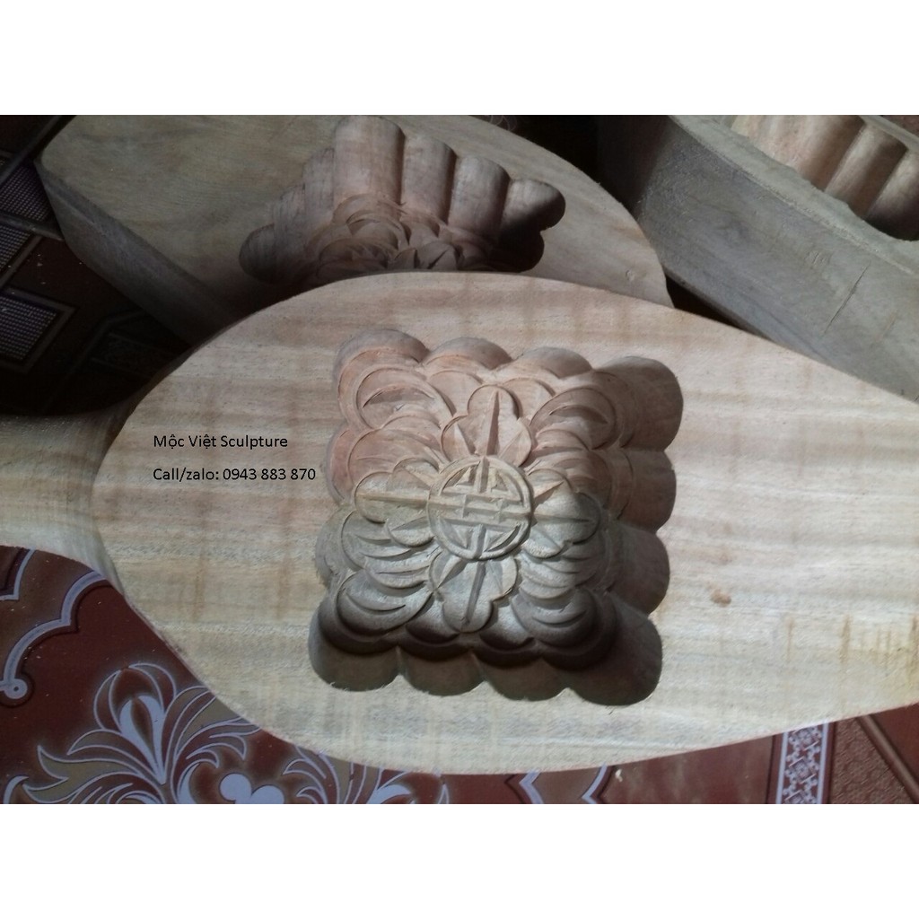 Khuôn bánh gỗ hoa rối - 1 Thọ