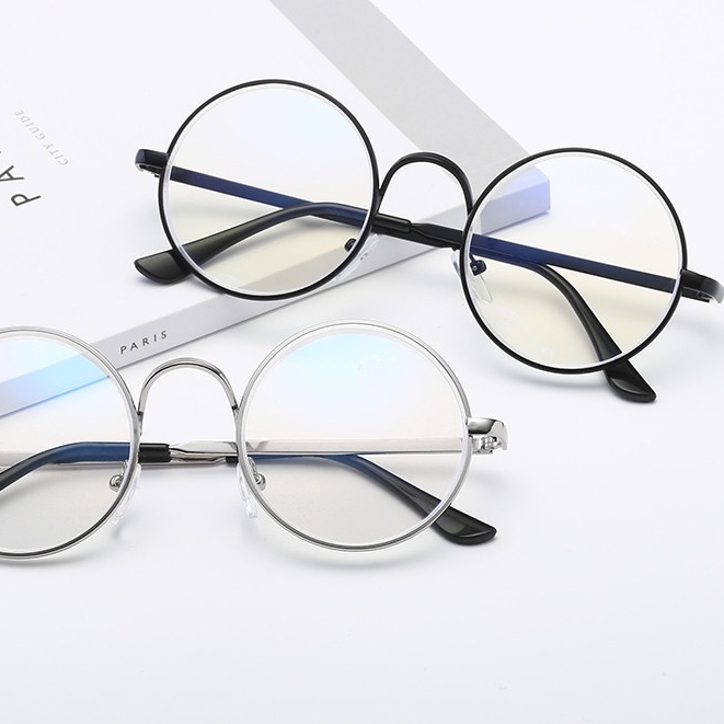 【0-500°Mắt kính cận cận chống bức xạ hình tròn 100 cho nữ°1