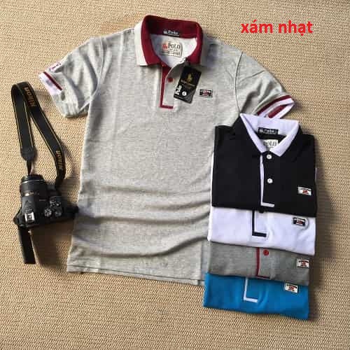 Áo thun nam màu đen phối phiền trắng tay ngắn vải dày mát - áo phông nam | BigBuy360 - bigbuy360.vn