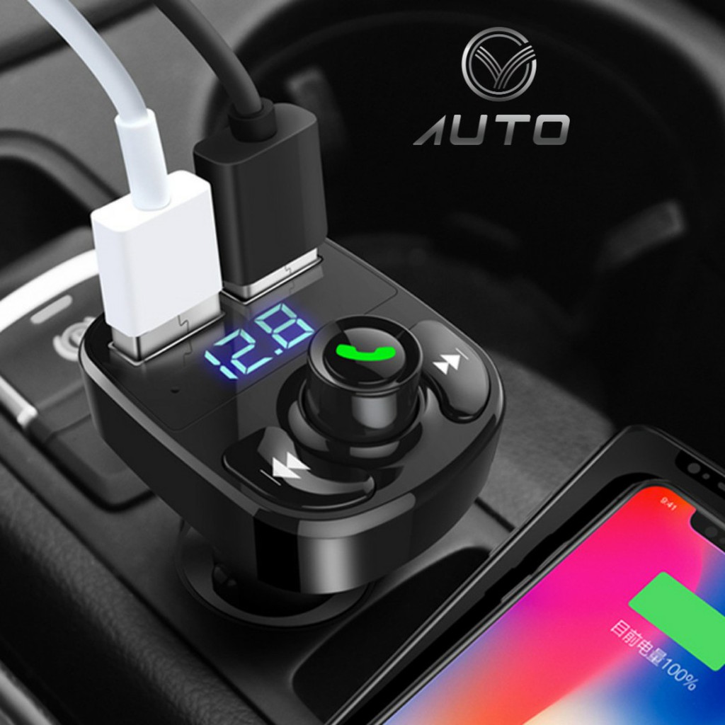 [ Freeship ] Tẩu sạc Huyndai cao cấp đa chức năng hỗ trợ nghe gọi, cắm thẻ nhớ, usb, kết nối blutooth nghe nhạc