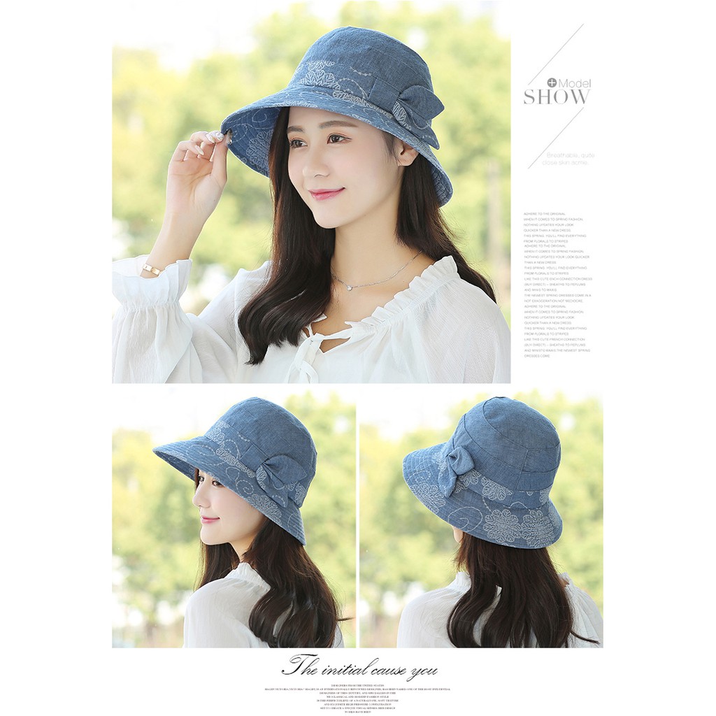 Mũ Tai Bèo Chống Nắng Thời Trang Mùa Hè Hàn Quốc Cho Nữ Trung Niên