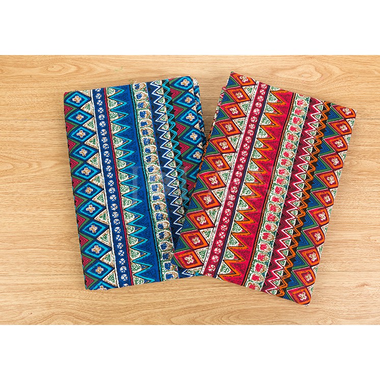 Vải bố canvas họa tiết thổ cẩm vải bố dùng làm đồ handmade vải may ga gối rèm vải chụp hình sản phẩm vải picnic