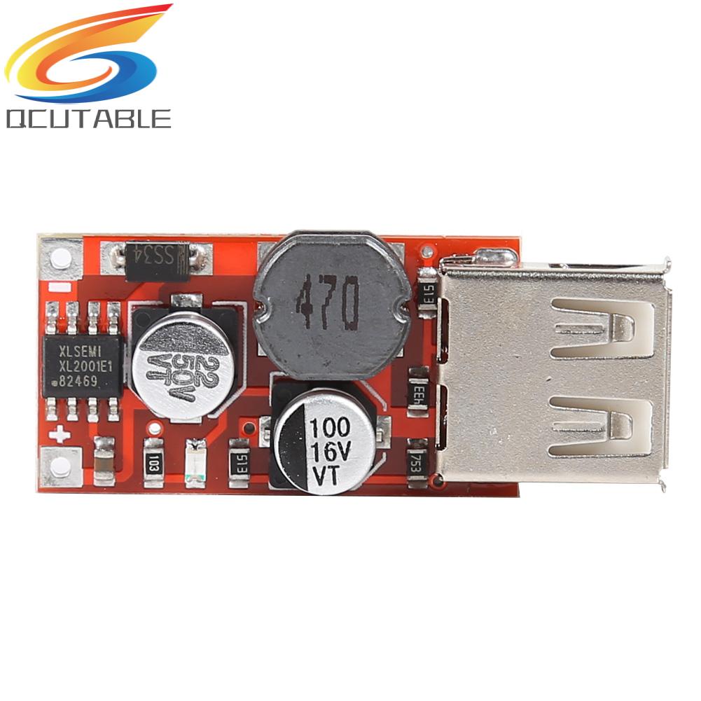 Mô Đun Hạ Áp DC-DC9V/12V/24V Xuống 5V Đầu Ra USB 3A Cho Xe Hơi