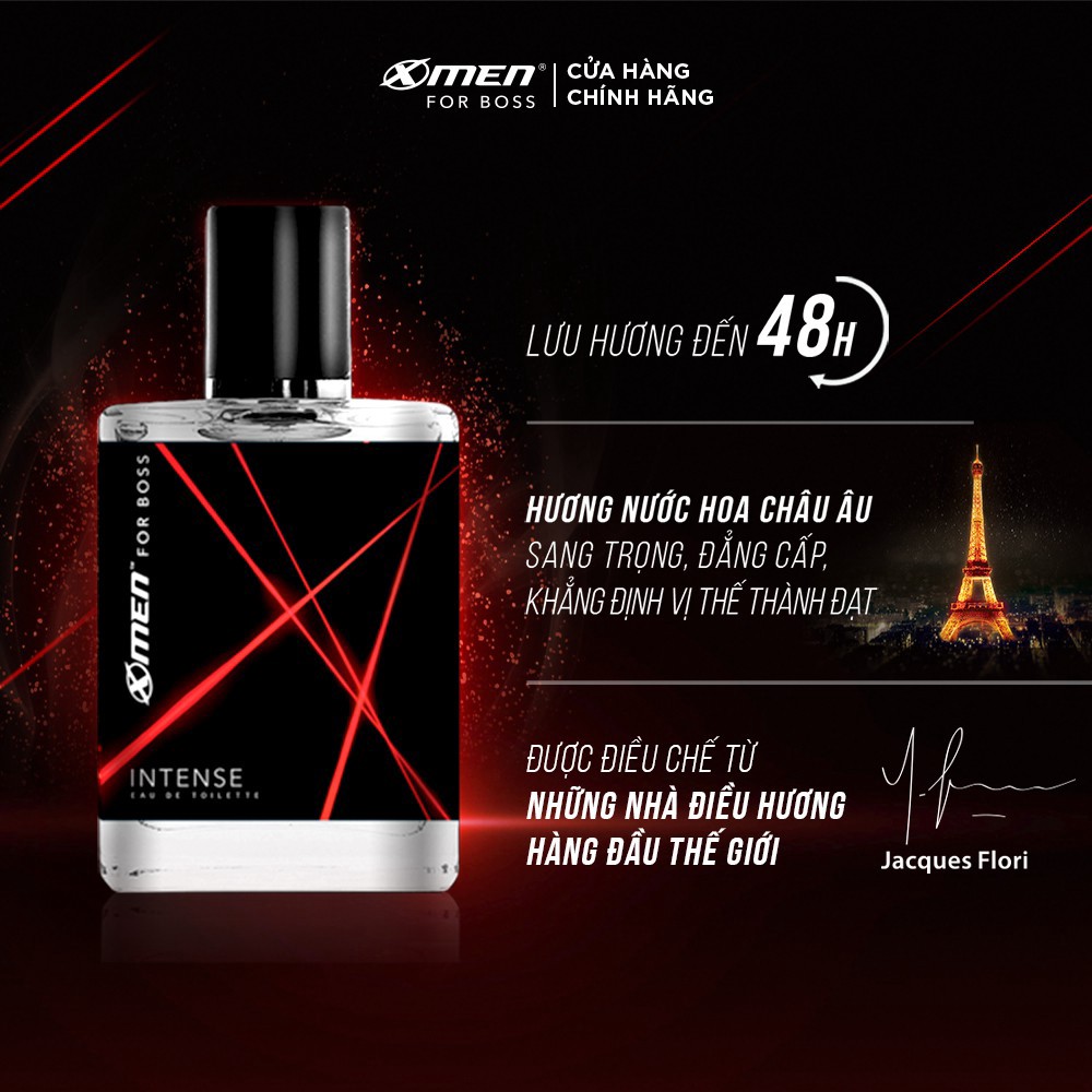 Combo X-Men For Boss trọn bộ mùi hương Intense(650g+49ml+150ml+70g+180g+50ml) - Shopdearsoc