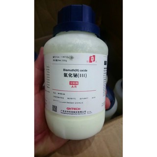 Hoá chất thí nghiệm Bitmut(III) oxit - Bi2O3 - Lọ 500g Cas: 1304-76-3