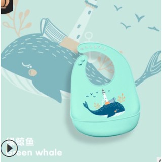 Yếm ăn dặm silicon cho bé, yếm máng ăn dặm