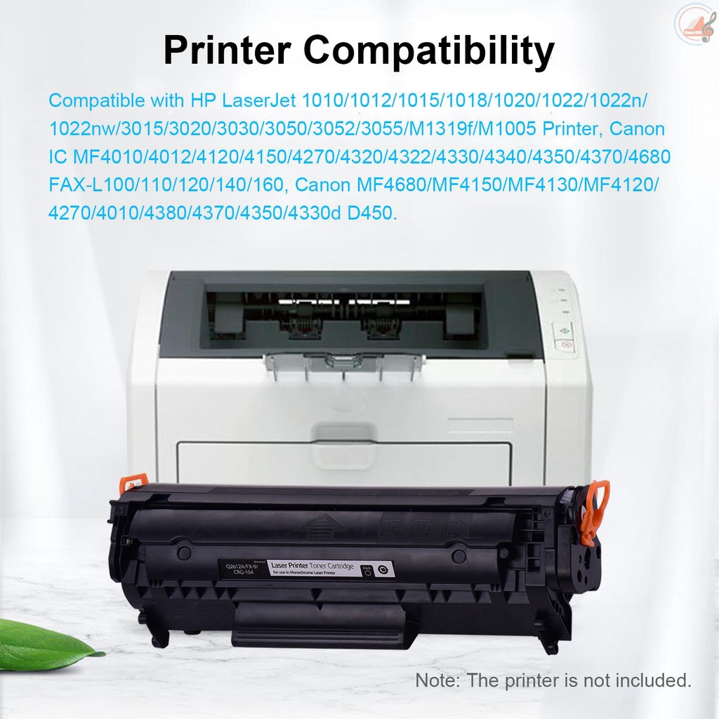 Hộp Mực Thay Thế Q2612A / Crg-104 / Fx-9 Cho Máy In Hp Laserjet 1010 / 1012 / 1015 / 1018 / 1020 / 3050 / M1319F / M1005 Canon Ic Mf4010 / 4012 / 4120 / 4270