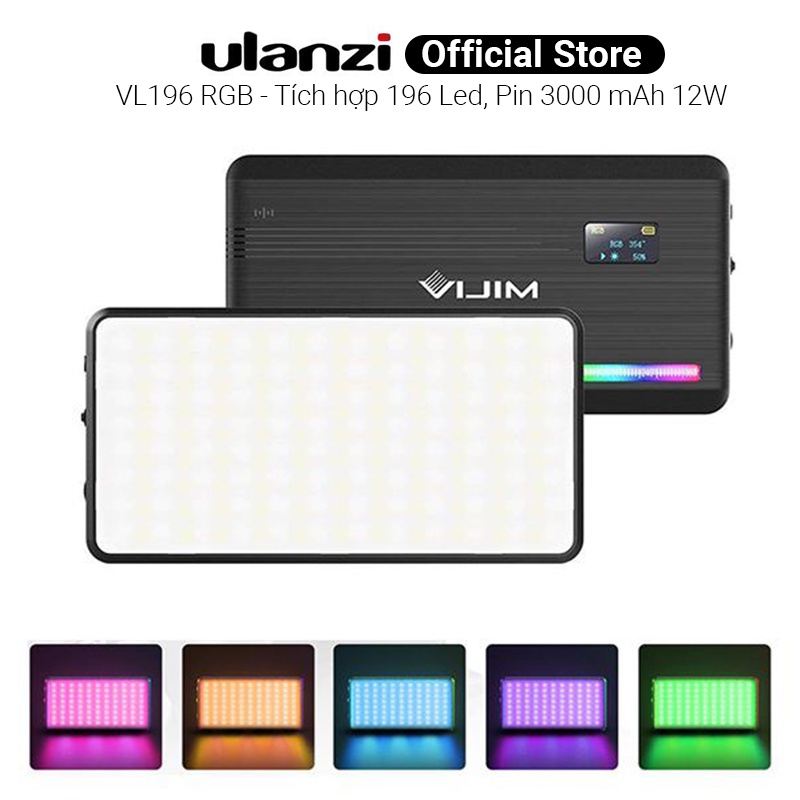 Đèn led Studio mini VIJIM VL196 RGB Light - Đèn chỉnh màu 2500 - 9000K