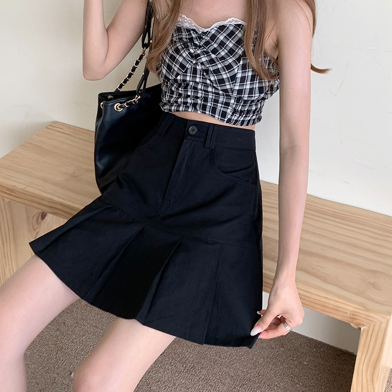 Chân Váy Chữ A Lưng Cao Nhún Bèo Phong Cách Hàn Quốc 43714 | BigBuy360 - bigbuy360.vn