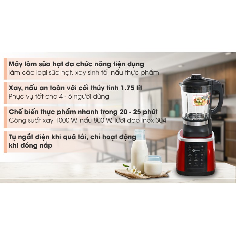 Máy làm sữa hạt đa chức năng Mishio MK160/MK270 - Hàng chính hãng