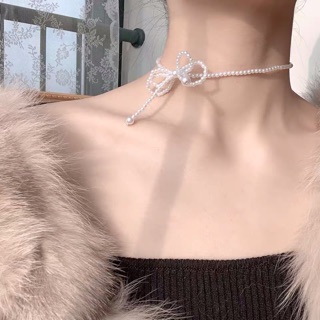 vòng cổ chocker nơ trai xinh