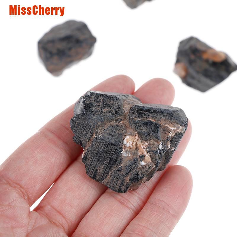 (Hàng Mới Về) Đá Tourmaline Màu Đen Khoáng Chất 100g