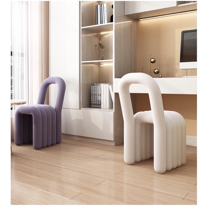 Ghế Bold Chair tựa lưng - ghế hình khuỷu tay trang điểm phong cách Bắc Âu